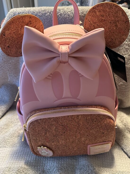 Loungefly Disney Minnie Mouse Corkboard Pin Display Ears Mini Backpack with Pin main image 5